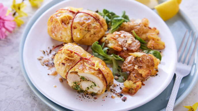 Šťavnaté plnené kuracie stehná