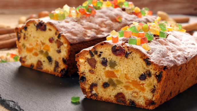 Nadýchaný biskupský chlebíček plný ovocia a orechov