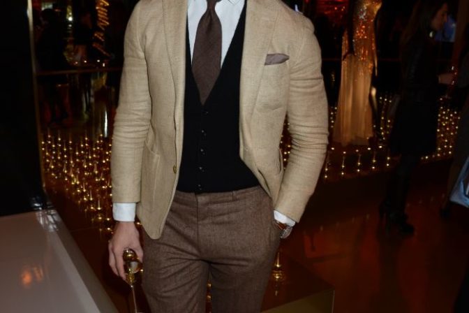 David Gandy na otvorení výstavy Christian Dior v Harrods