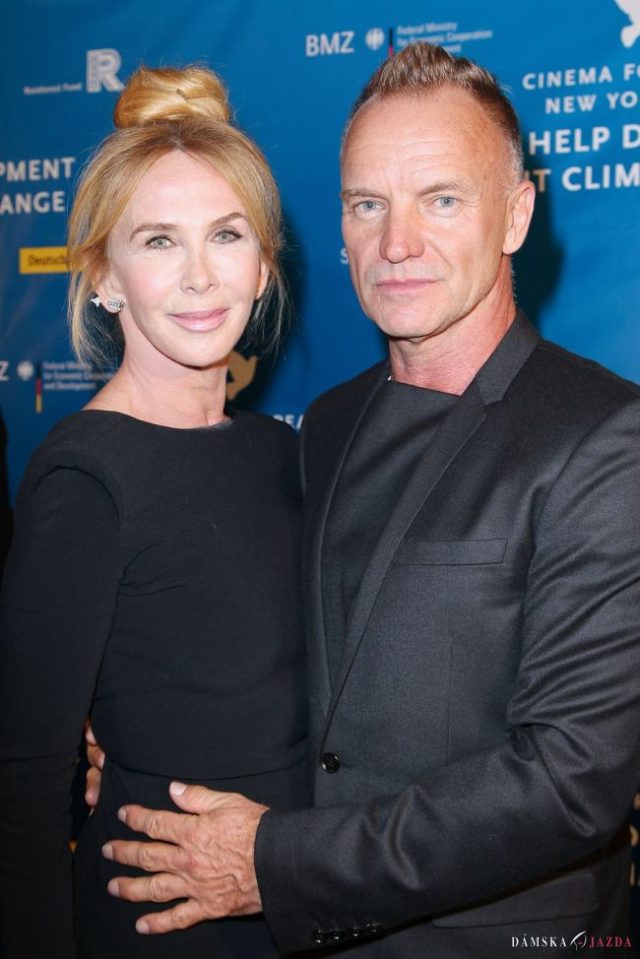 Spevák a hudobník Sting s manželkou Trudie Styler