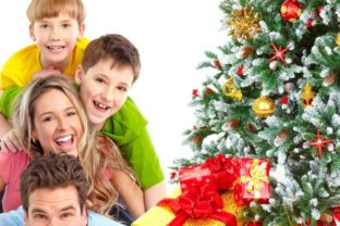 Vianoce, rodina, šťastie, darčeky, radosť, deti, vianočný stromček