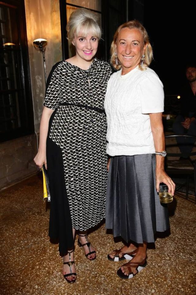 Lena Dunham and Miuccia Prada