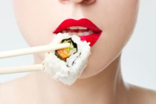 Sushi, jesť, jedlo, zdravý životný štýl, jedlo