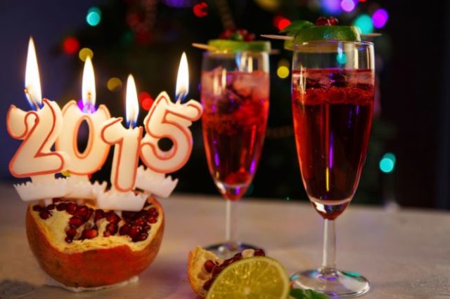 , šampanské, oslava, Silvester, sekt, párty, Nový rok 2015