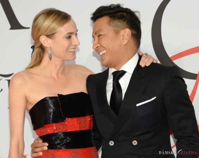 Diane Kruger a Prabal Gurung na cenách CFDA v New Yorku