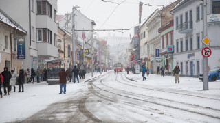 sneženie v Bratislave