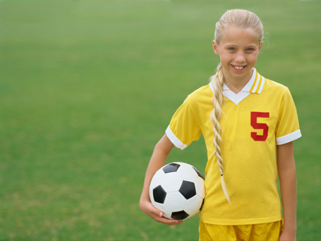 Dievča, šport, futbal