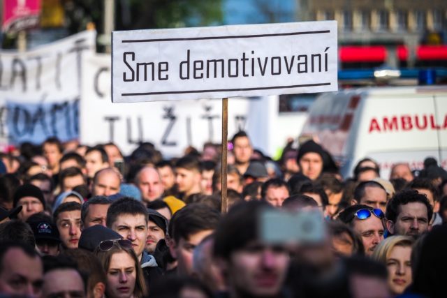 PROTEST: Protikorupèný pochod tudentov