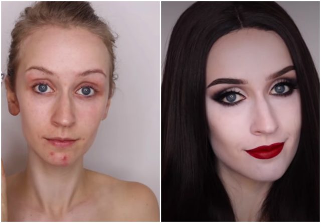 Halloweensky make up, mejkap, beauty
