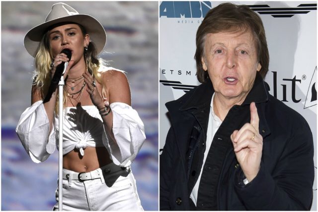Miley Cyrus a Paul McCartney