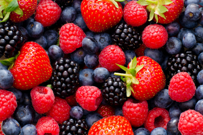 Bobuľové ovocie - jahody, maliny, čučoriedky, černice