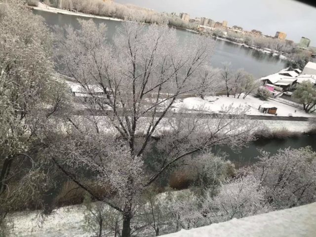 Sneh v apríli v Bratislave