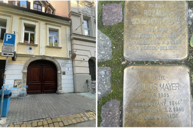 Stolpersteine na Palackého ulici