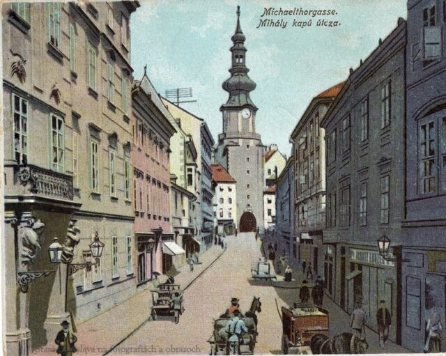 Michalská ulica veza pohladnica historia