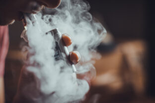 Close Up Of Person Smoking
