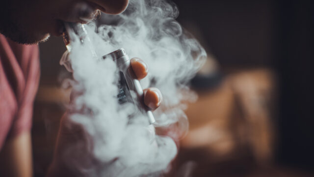 Close Up Of Person Smoking