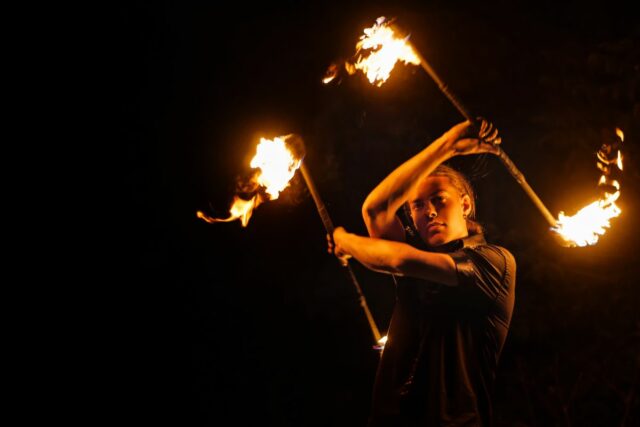 Fire show ohnova šou zabava oddych
