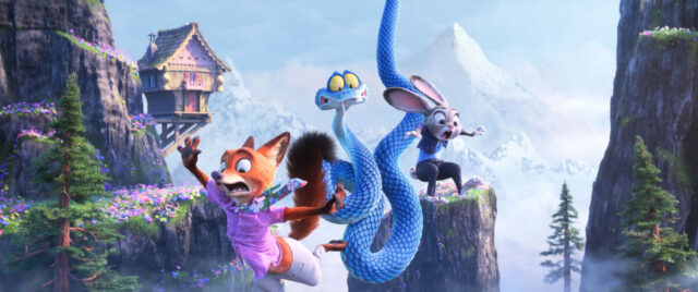 UNRAVELED – In Walt Disney Animation Studios’ “Zootopia 2,” rookie cops Judy Hopps (voice of Ginnifer Goodwin) and Nick Wilde (voice of Jason Bateman), who find themselves unraveling a mystery alongside a snake called Gary De’Snake (voice of Ke Huy Quan). From the Oscar-winning team of Disney Animation chief creative officer Jared Bush and Byron Howard (directors) and Yvett Merino (producer), “Zootopia 2” releases in theaters Nov. 26, 2025. © 2025 Disney Enterprises, Inc. All Rights Reserved.
