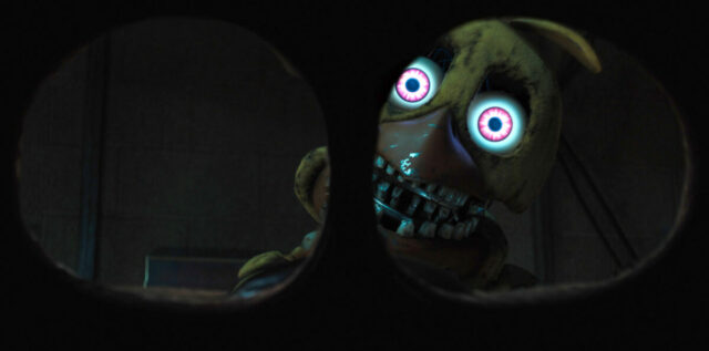 Withered Chica in Five Nights at Freddy’s 2, directed by Emma Tammi.