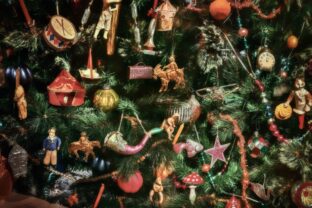 retro vianočný stromček