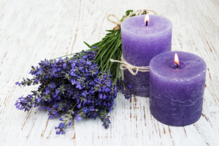 Levanduľové sviečky