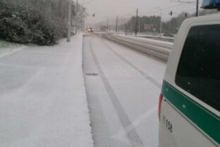 Sneh snezenie policia bratislava