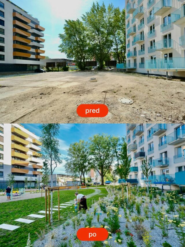 Muchovo namestie bytovky parcik