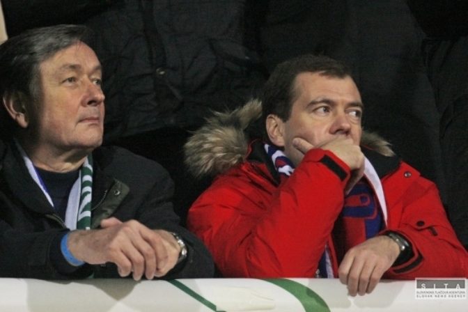 Türk s Medvedevom na futbale