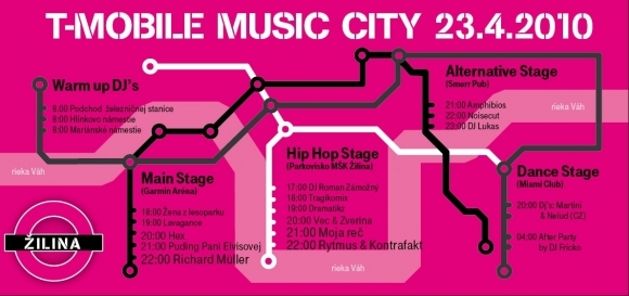 Mapka T Mobile Music City
