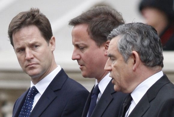 Nick Clegg, David Cameron, Gordon Brown