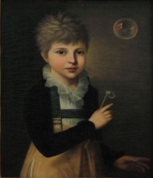 J. Rombauer: Chlapec s mydlovými bublinami. Emanue