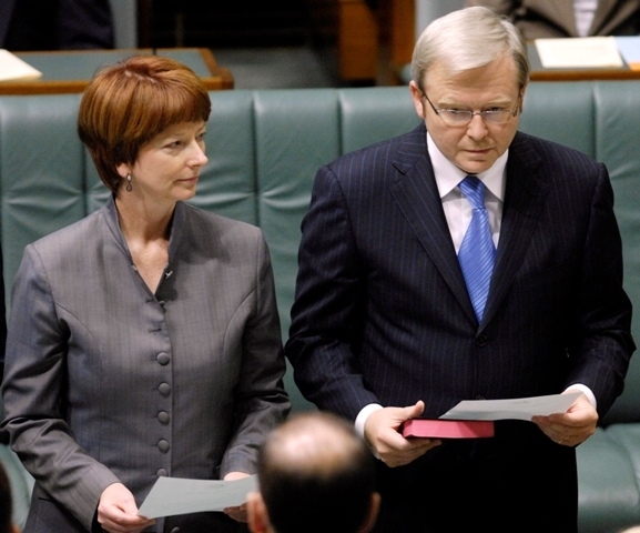 Rudd a Gillardová