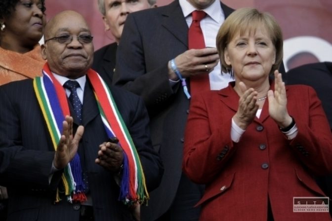 Zuma a Merkel