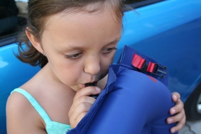 Nafukovacia detská autosedačka