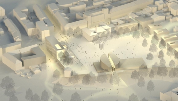Vizualizácia návrhu hotela pri Pamätníku SNP