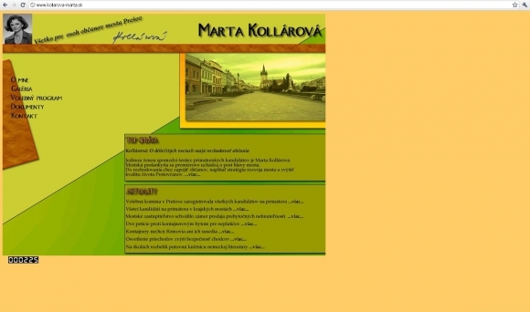 Web stránky kandidátov v Prešove