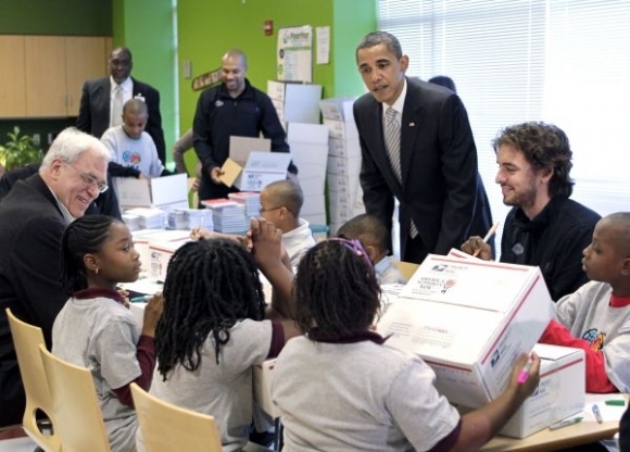 Obama prijal hráčov Lakers