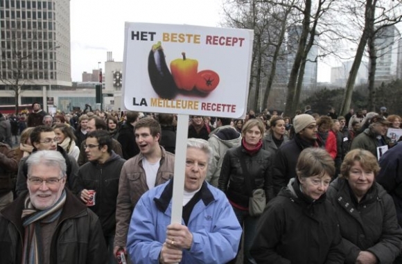 Belgický protest za novú vládu