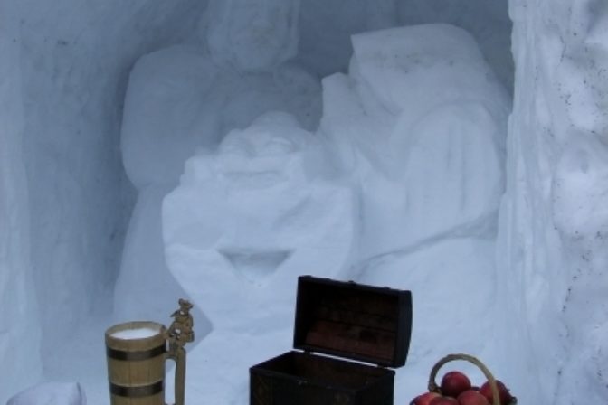 Snehový betlehem a koledníci vo Vysokých Tatrách