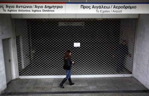 Grécko, štrajk, metro