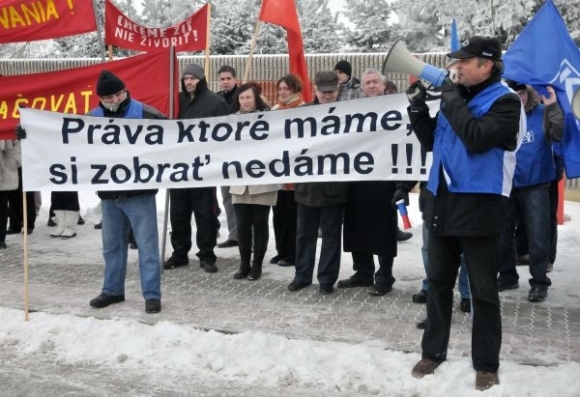 Odborári protestovali proti Zákonníku práce