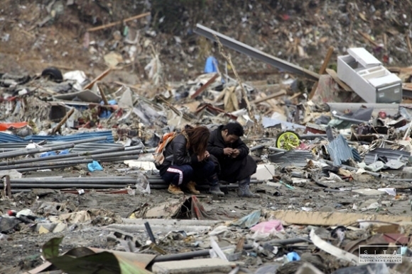 Japonsko po zemetrasení.