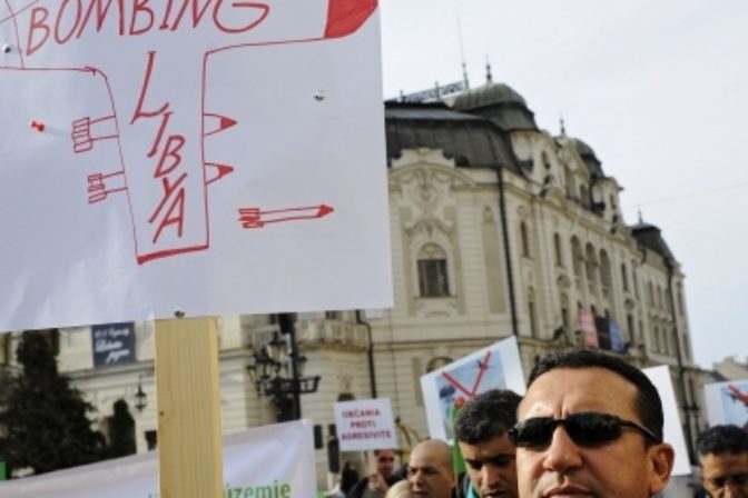 Košický protest proti vojne v Líbyi