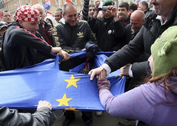 Chorvátsky protest proti odsúdeniu Gotovinu