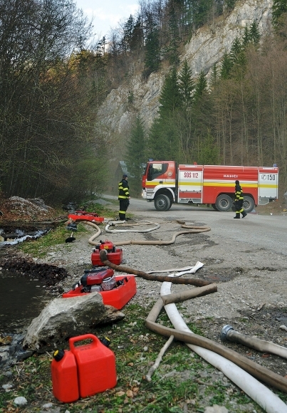 Lesný požiar v Starých Horách