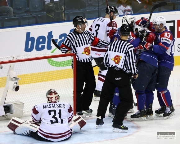 MS v hokeji : Slovinsko - Lotyšsko 5:2