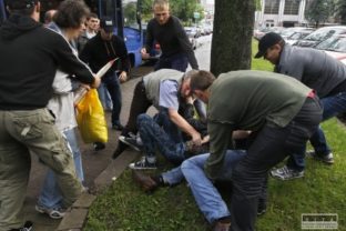 Bieloruská polícia rozohnala protest