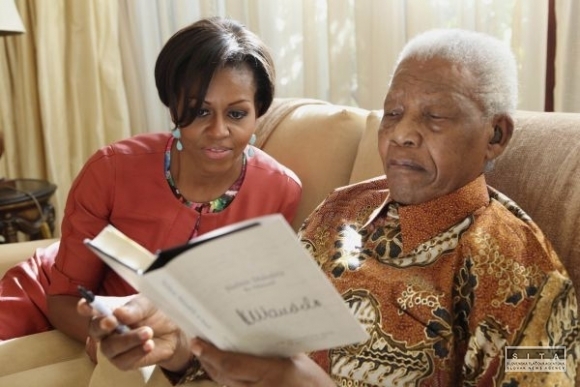 Michelle Obama, Nelson Mandela