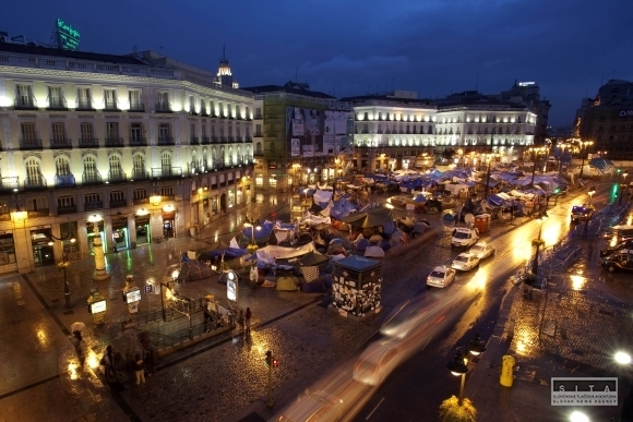 Španielsky protest proti nezamestnanosti