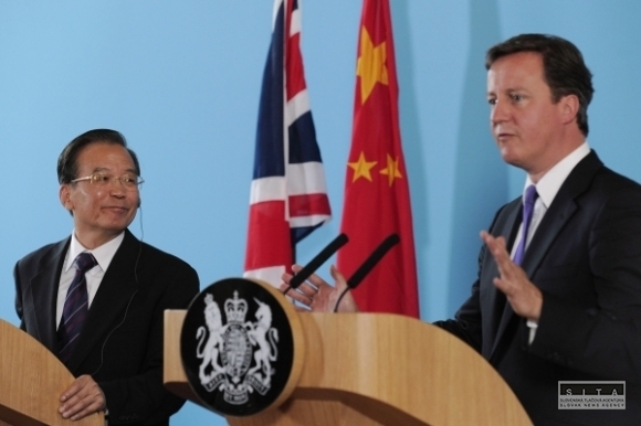 Wen Ťia pao, David Cameron